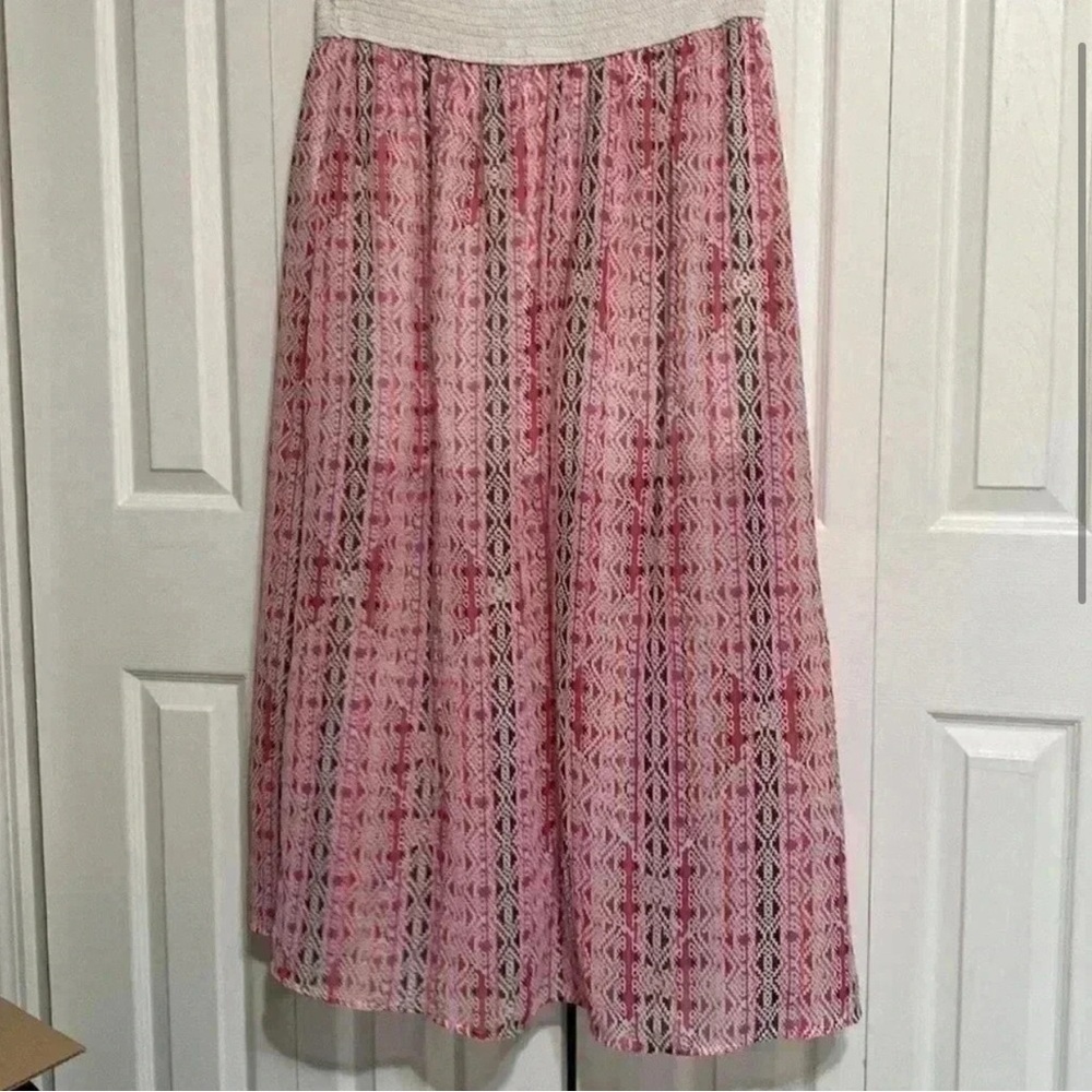 Derek Heart plus pink & white beach cover casual skirt size 2X